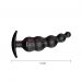 Силиконовая анальная втулка-цепочка черного цвета