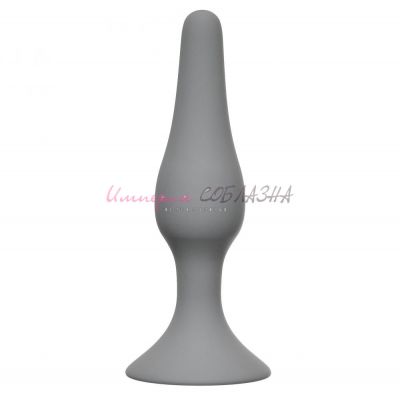 Анальный плуг anal slim plug small grey серого цвета