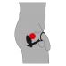 Анальный вибростимулятор с эрекционным кольцом и вибрацией черного цвета